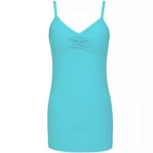BKE Women’s Tank Top XL Green Fitted Spaghetti Strap Layering Cotton Y2K 90s